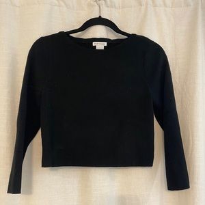 Club Monaco cropped long sleeve sweater